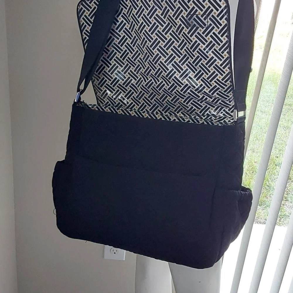 Vera BRADLEY BLACK‎ QUILTED MULTIFUNCTIONAL NWOT BABY DIAPER BAG